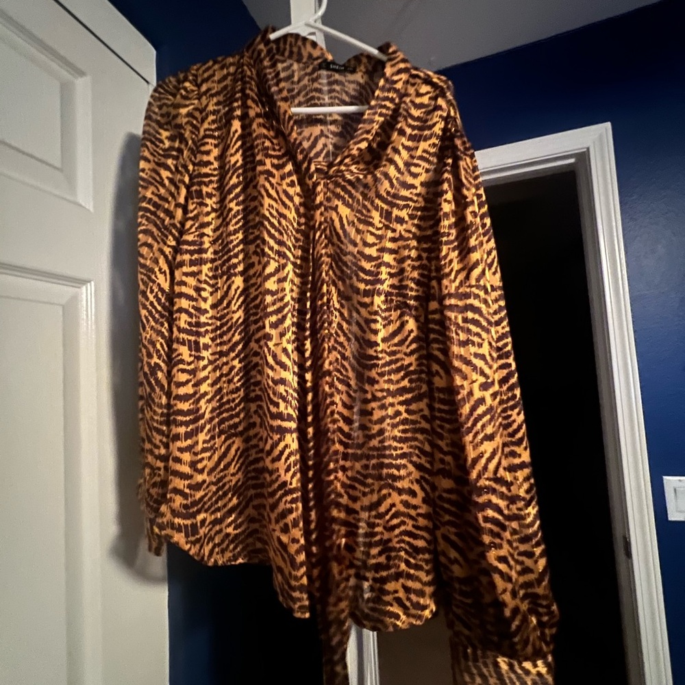 SHEIN Animal Print Blouse